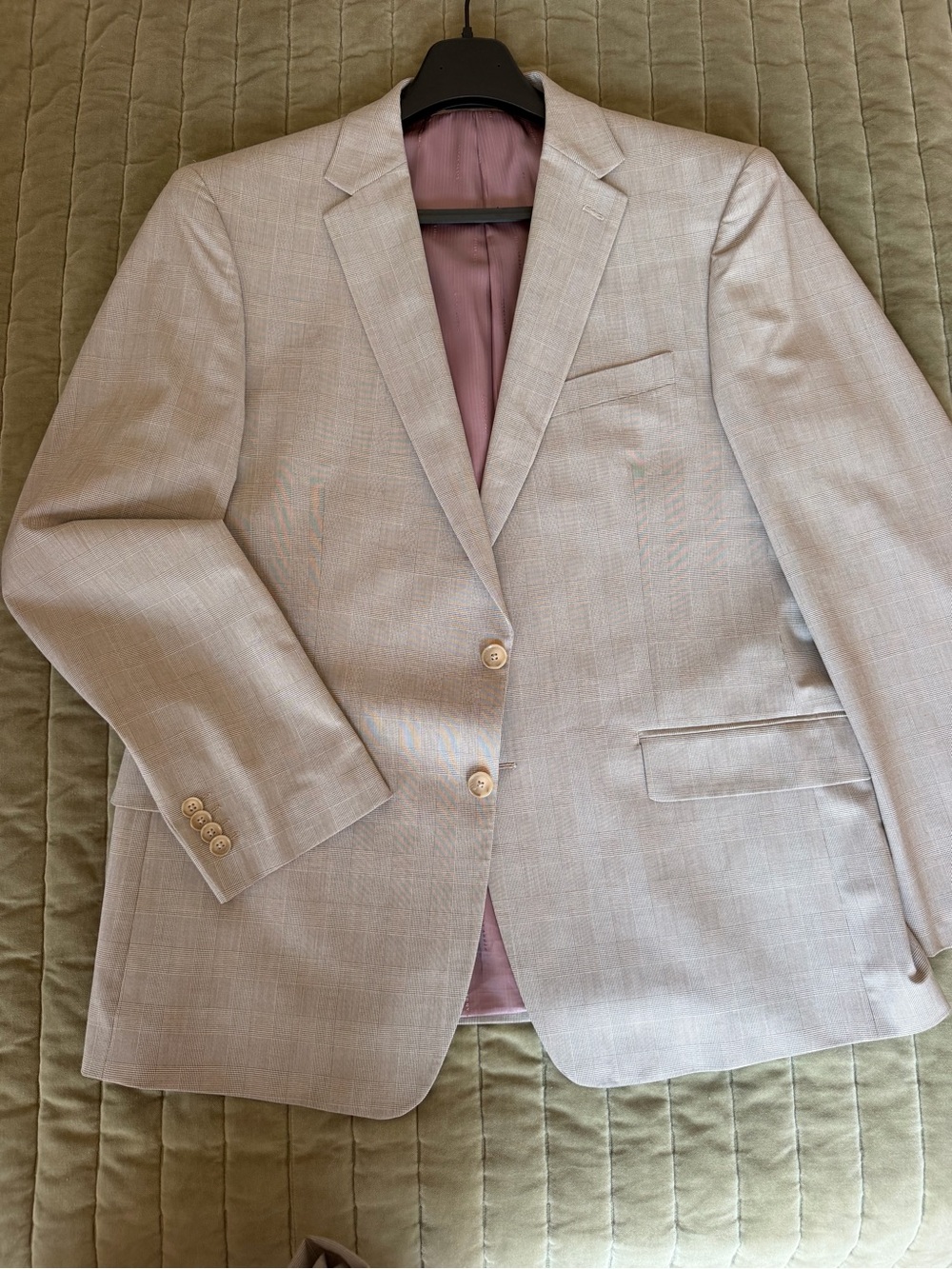 Perry Ellis Light Beige Two-Button Suit